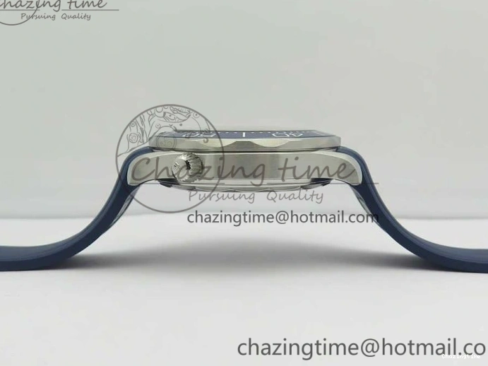 0406 StreetReady 2018 Seamaster Diver 300M VSF 1:1 Best Edition Blue Ceramic Gray Dial on Blue Rubber Strap A8800 V2 (Black Balance Wheel) 7963